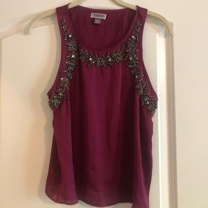 Purple Jeweled Tank - Size S